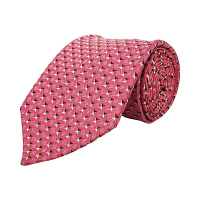 ERMENEGILDO ZEGNA Men's Necktie 100% Silk Geometric Multicolor Made In Italy VTG - Image 1 of 4