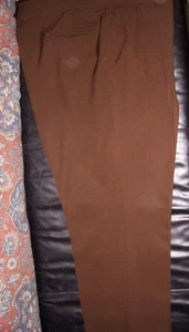 Sansabelt Brown 44 x 29 Pleated Front Straight Leg Dress Slacks - Picture 1 of 3