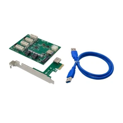 USB Extended Card PCIe to PCI-E Graphics Card Expansion Riser ASM1184E - Image 1 of 4