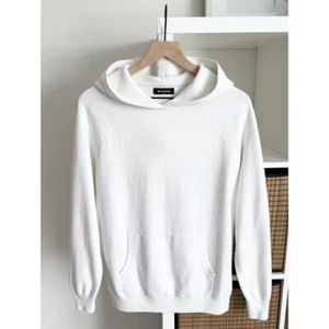 NAADAM Cotton Cashmere Blend Hooded Sweater Hoodie Ivory White Men’s Sz M - Picture 1 of 10