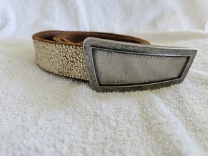 Aldo Mens's Size L Made In Canada Buffalo David Bitton Gold Label Leather Belt  - Picture 1 of 7