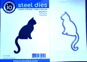 Impression Obsession Sitting Cat Silhouette Metal Cutting Die Set DIE1311-G - Picture 1 of 4