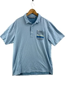 Travis Mathew Hemd Herren Größe L Blau Golf Polo Kurzarm Pima Tasche 3 Knöpfe - Bild 1 von 7