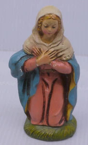 VINTAGE KNEELING MARY PAPIER MACHE CHRISTMAS NATIVITY FIGURINE, ITALY? - Picture 1 of 6