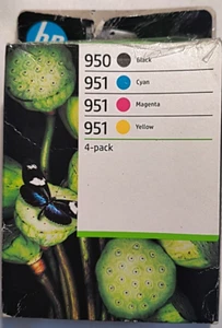 4 cartouches d'encre d'origine HP 950 951 950 noir 951 cyan/magenta/jaune - Photo 1/3