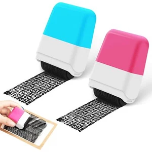 2Pack Identity Theft Protection Roller Stamp ID Guard Security Stamp for Address - Picture 1 of 7