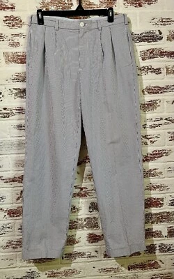 Pantalones Brooks Brothers Elliot Genuinos Seersucker Rayas Talla 35x32 Foto 1 de 4