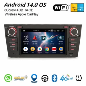 4+64GB Android 14 Autoradio Navi CarPlay DSP 8-Kern DAB+ BMW 3er E90 E91 E92 E93 - Bild 1 von 24