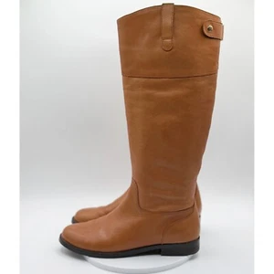 Ralph Lauren Riding Boots Size 8B Camel Leather Knee High Brown Boots - Picture 1 of 12