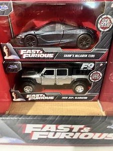 Jada Fast & Furious Hobbs & Shaw: SHAW'S McLAREN 7205, Jeep Gladiator mit Disp - Bild 1 von 7