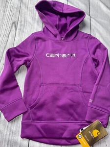 Carhartt Girls Size 5 Fuschia Hoodie Hooded Sweatshirt Force NEW - Picture 1 of 1