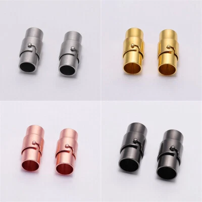 10PCS Bracelet Necklace Connector Magnetic Clasps End Cap Jewelry Leather Cord - Image 1 of 4