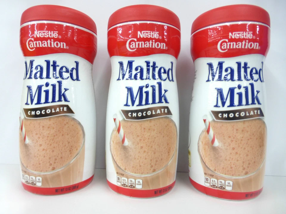 3 Nestle CARNATION MALTED MILK CHOCOLATE - Image 1 of 1