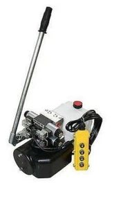 Flowfit 12V DC Double Acting, Double Solenoid Hydraulic Power pack with Back Up - Picture 1 of 6