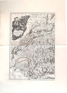Antique map, Schraembl, Neu karte von der Schweitz oder Helvetien in die XIII... - Picture 1 of 2
