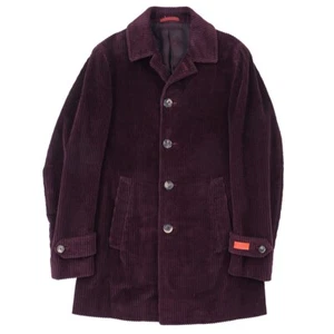 Isaia Slim-Fit Plum Purple Soft Corduroy Coat 36-38 (Eu 48) S NWT Overcoat - Picture 1 of 12