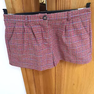 Johnnie b girls shorts in brown/re/blue check, 26" waist in excellent condition. - Picture 1 of 6