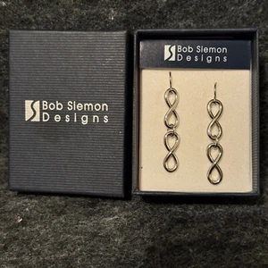Bob Semon Designs Silber Infinity Ohrhänger leicht - Bild 1 von 3