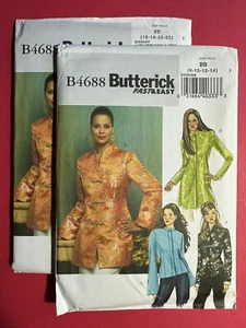 UNCUT Butterick B4688 Asian Inspired Jacket 4 Styles 8-14 or 16-22 - Picture 1 of 2