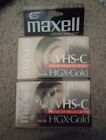 Maxell Tc-30 Vhs-C Hgx Gold Camcorder Tapes Videocassette Pack Of 2 New Sealed