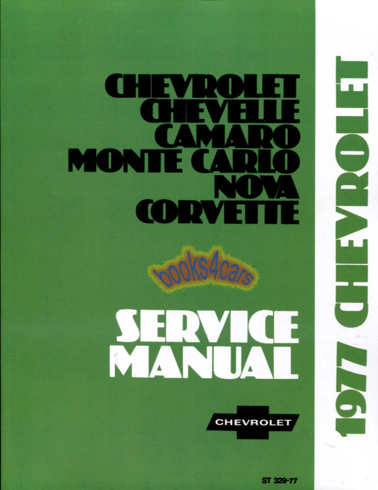 MANUAL DE TIENDA 1977 SERVICIO REPARACIÓN CHEVROLET LIBRO Foto 1 de 1