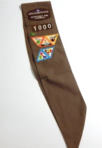 Parches Brownies Faja Girl Scouts Años 80 De Colección Bahía de Monterey California Usados en Excelente Condición - Imagen 1 de 3