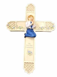 Vintage 1994 Roman Resin First Communion Boy Cross - Picture 1 of 7