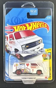 Hot Wheel Custom '77 Dodge Van Treasure Hunt HW Art Cars #4 New 2020 - Picture 1 of 5