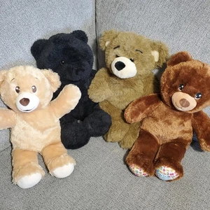 Build-A-Bear Workshop Lot Of 4 Bears, Vintage Bearemy, Birthday Bear, Etc Mixed - Picture 1 of 6