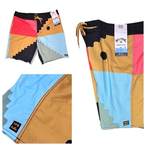 Billabong Board Shorts Men’s Size 32 Sunday Pro Trunks Swim Surf Stretch NEW MUL - Picture 1 of 10