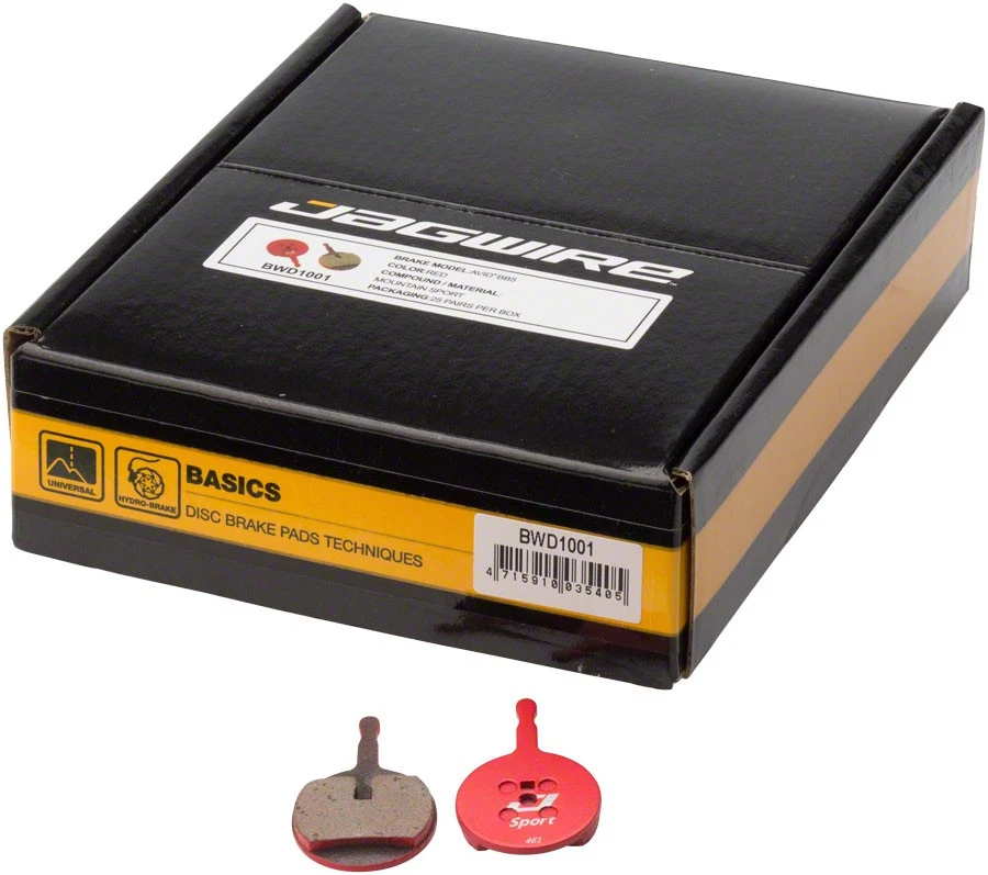 Jagwire Mountain Sport Semi-Metallic Disc Brake Pads for Avid BB5: Box of 25 Pai - Image 1 of 1
