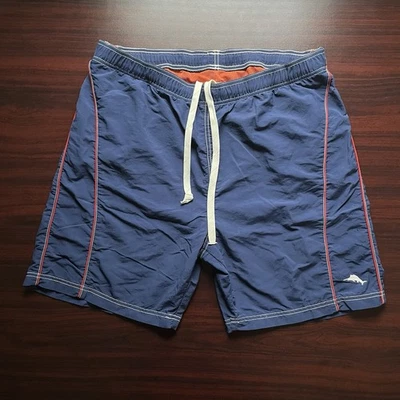Pantalones Cortos De Colección Tommy Bahama Relax Hombres Azul Carga Cordón Forrado Talla L Foto 1 de 4