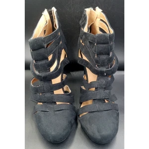 Qupid schwarze Riemchen-Keilsandalette Gr. 7,5 - Bild 1 von 11