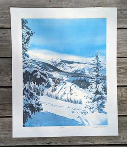 Linda Roberts Solitude Winter Landscape Wall Art Numbered 331/500 Signed - Picture 1 of 4