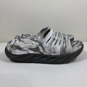 Hoka One One Womens 8 Ora Recovery Slide Swirl Gray Sports Comfort Stability - Picture 1 of 15