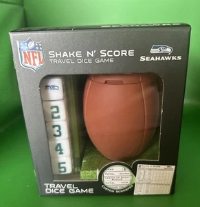 Seattle Seahawks NFL Shake N’ Score Travel Dice Game 6”x6" Great For Tailgating - Picture 1 of 7