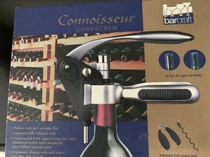BarCraft Connoisseur Corkscrew With Foil Cutter & Spare Screw - Picture 1 of 3