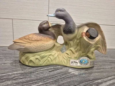 JIM BEAM DECANTER EMPTY  DUCKS UNLIMITED 1987 BLUEBILL DUCKS 50TH ANNIVERSARY - Image 1 of 4
