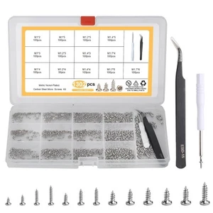 1300 Stück kleine Schrauben, Blechschrauben, Kreuzschlitz Linsenkopfschrauben, Micro Kit, - Bild 1 von 8