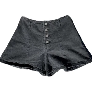 Rare! Black Denim Vintage 80’s High Waist Shorts By Be Bop Clothing USA made - Picture 1 of 6