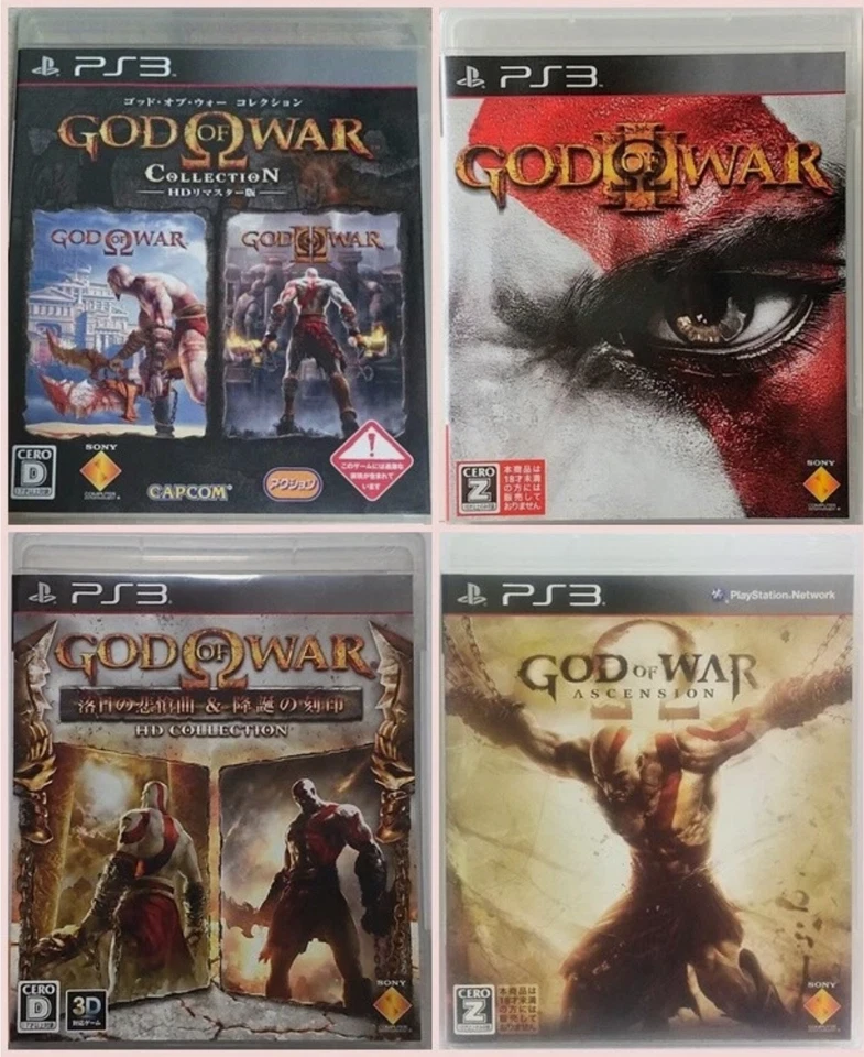 God of War 1 2 3 Collection Ascension Chains Ghost HD Set Lot 4 PS3 Japan Ver - Image 1 of 4