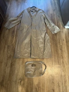 PAUL STEWART de CHICAGO GABARDINA ABRIGO para Hombres XL + BOLSA DE ALMACENAMIENTO ORIGINAL VINTAGE - Imagen 1 de 9