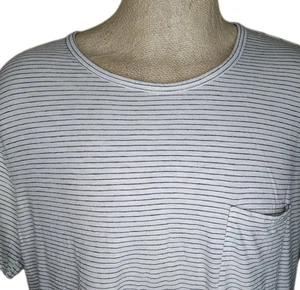 Marine Layer T-Shirt Mens Size 2XL Weekend Sport Performance White Black Stripe - Picture 1 of 11
