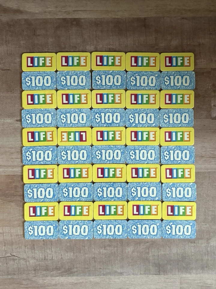 The Game of Life SpongeBob Squarepants Edition Spare Parts 50 LIFE Tiles - Image 1 of 1