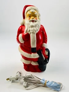 Vintage 1968 Empire Santa Claus Blow Mold Light Up 13" Christmas Decoration USA - Picture 1 of 9