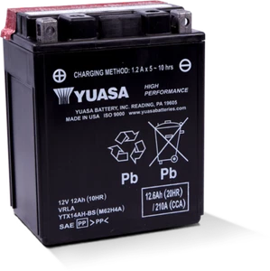 Yuasa Fits YTX14AH-BS High Performance AGM 12 Volt Battery (Bottle Supplied) - Picture 1 of 1
