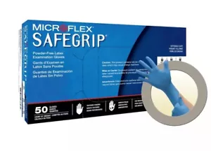 Microflex SG375XL-CASE SafeGrip XL Disposable Latex Blue Gloves - 500pk - Picture 1 of 3