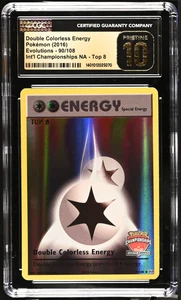 Pokemon TOP 8 International Championship Double Colorless Energy CGC 10 PRISTINE - Picture 1 of 2