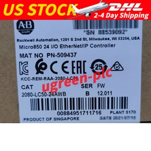 Allen-Bradley Brand New 2080-LC50-24AWB Ser B I/O EtherNet/IP Controller - Picture 1 of 4