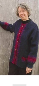 DEWEEVER'S WOVENS CAPPOTTO LANA CARDIGAN MAGLIONE HANDMAND NOVA SCOTIA TG XL - Foto 1 di 8